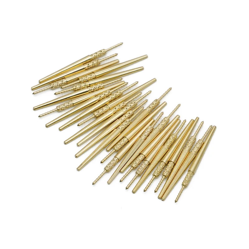 50pcs Dental Lab Brass Dowel Stick Pins With Spike Pitch Brass Pins For Plaster Stone Die Model Work Dental Material Size 2# 3#