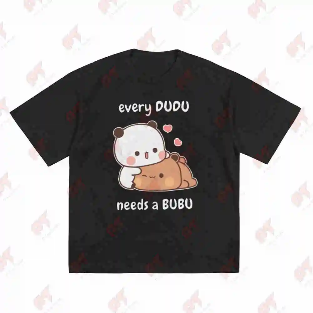 Dudu Requires Bubo Bubu Panda Animal Short Sleeve Tee 100% Cotton T-Shirt