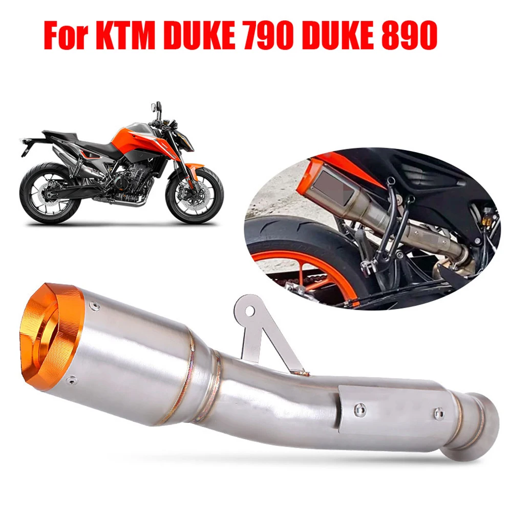 نظام عادم الدراجة النارية الهروب موتو ربط الأنابيب الخمار الانزلاق على ل KTM DUKE 790 890 2018 2019 2020 2021 2022 2023 2024 #2