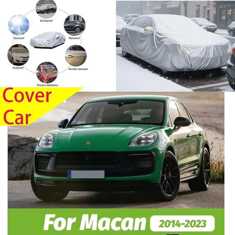 

Full Car Covers Outdoor Sun Anti UV Rain Snow Dust Protection Oxford Cloth Accessories For Porsche Macan 2014-2023 2015 2016