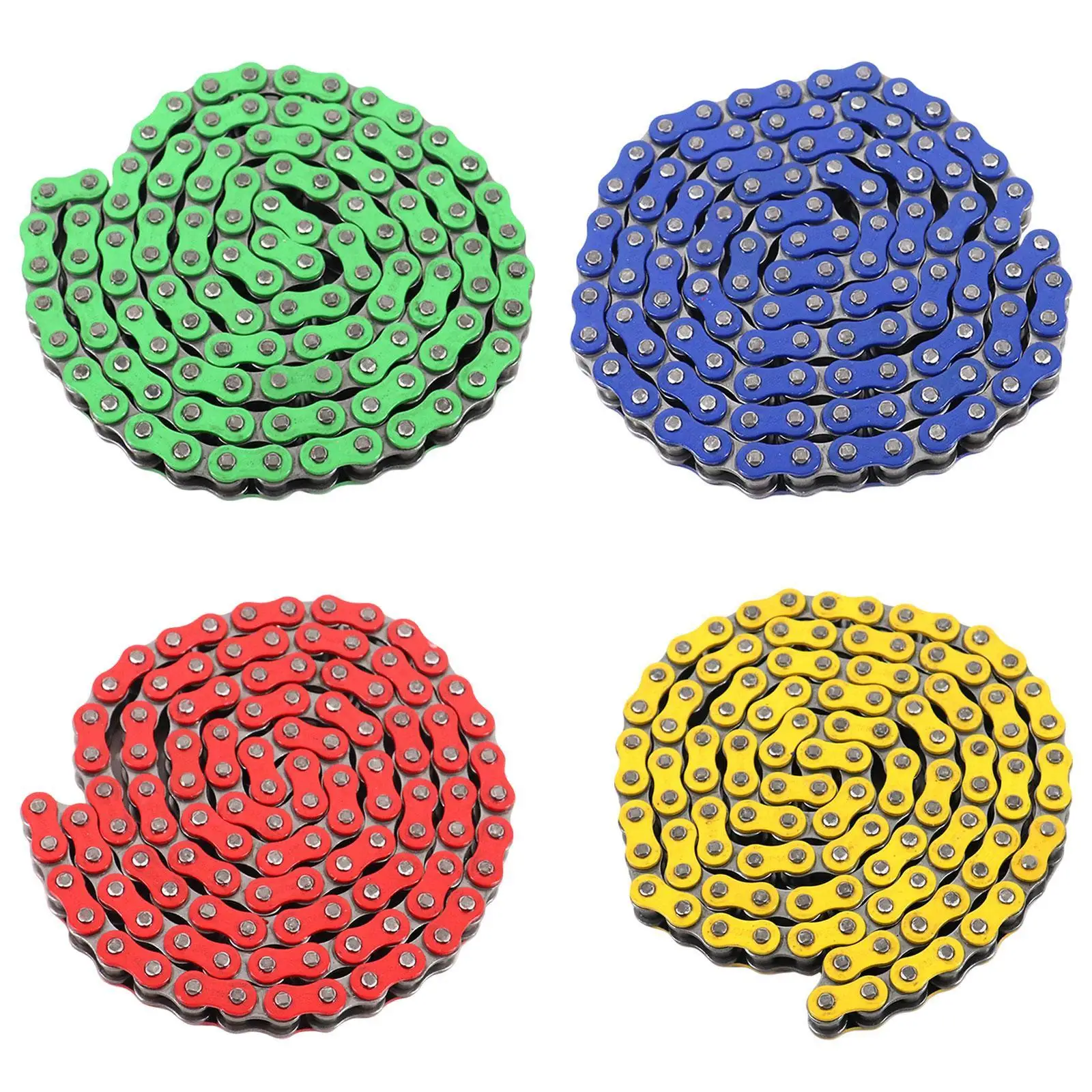 Łańcuch napędowy motocyklowy 428H, łatwy w montażu, uniwersalny, 110 ogniw, zamiennik do quadów, kart, ATV, akcesoria motocyklowe.