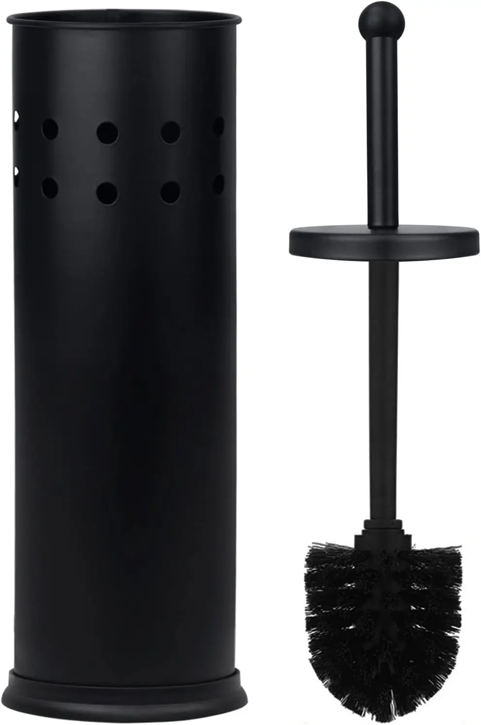 

Stainless Steel Toilet Brush & Holder Set – Modern Black Design with Ventilated Drying & Non-Slip Base
