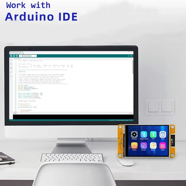 2.8 polegadas ESP32-32 TFT SPI Tela E32R28T E32N28T ESP32-W-ROOM-32E WIFI BLE Módulo Dual-core ILI9341V Driver para IoT