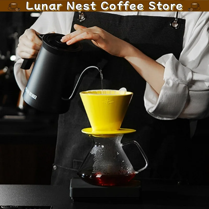 New Mhw 3bomber Elliptical Coffee Dripper Resin Trapezoidal Cone Filter Cup Hand Pour Over Brewer For Home Barista