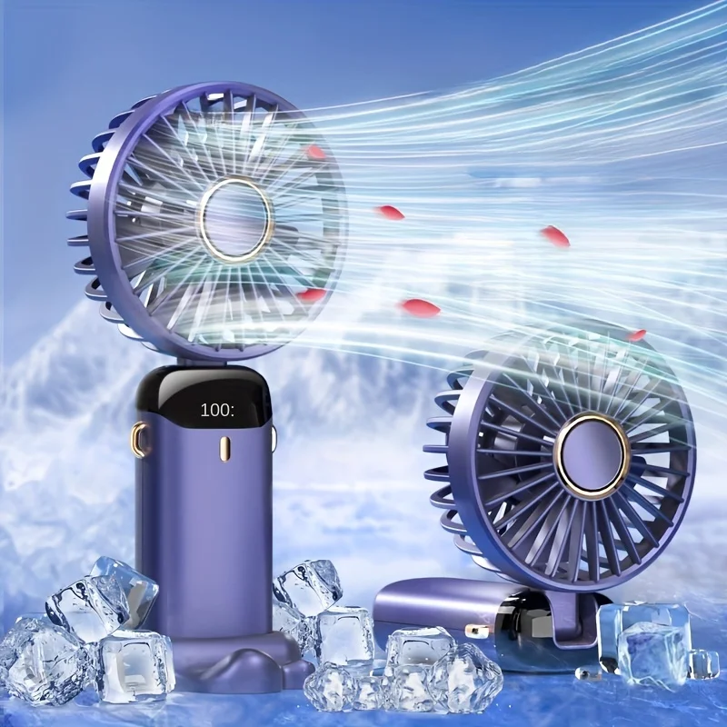 Mały, przenośny wentylator USB Stay Cool On-The-Go — przenośny i ładowany dla studentów i biur