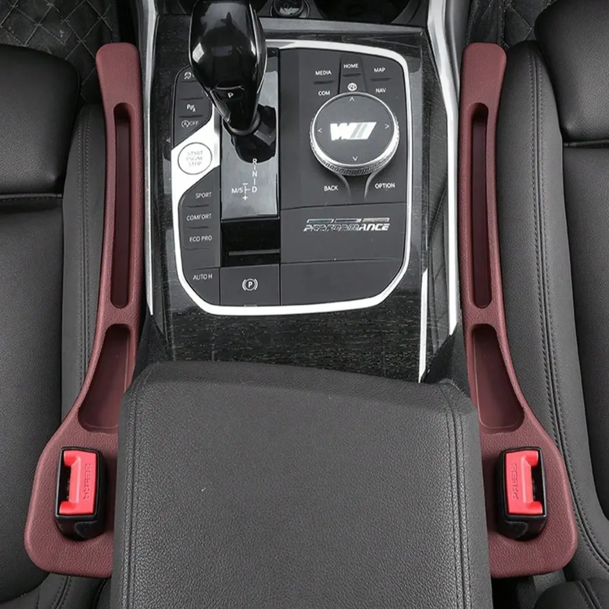 2 packs of car seat gap filling strips, with double-slot design, easy installation, effective leak prevention, durable material,