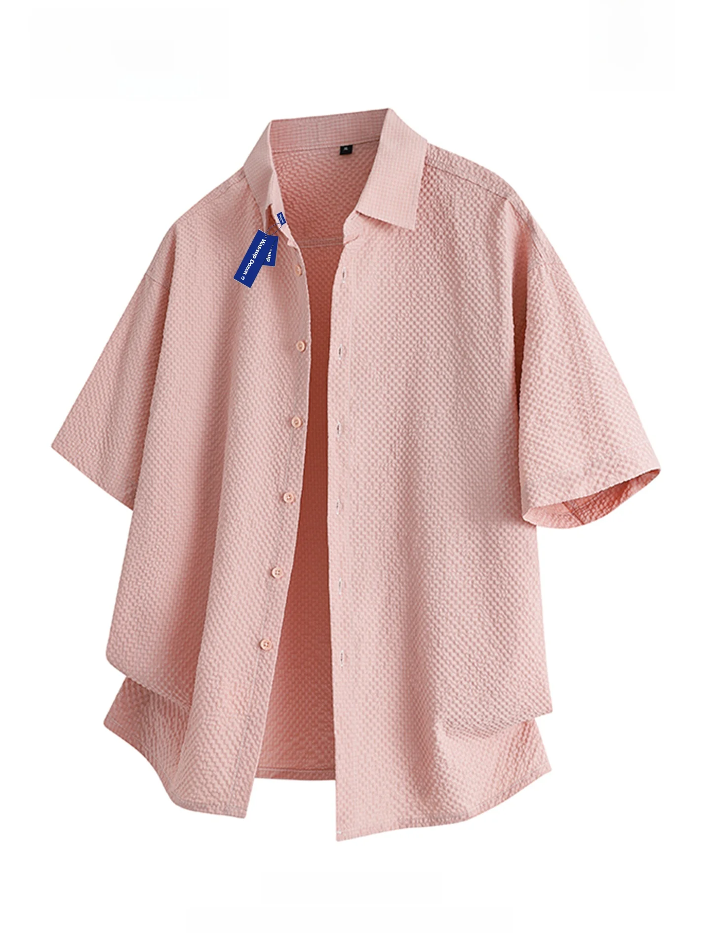 

Летняя повседневная рубашка-поло Wassup Dozen2026 с коротким рукавом, высококачественная, в стиле Lazy Sle, для пар, свободного кроя, из полиэфирного волокна