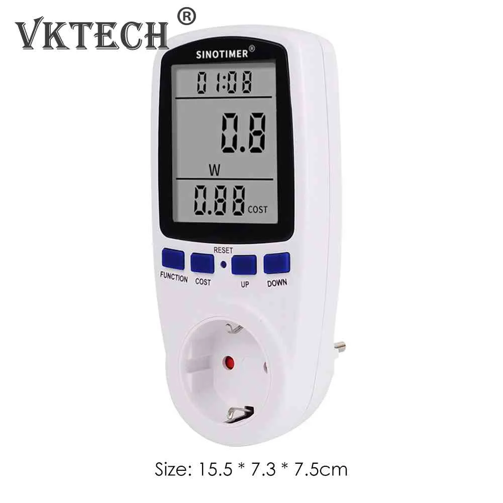 Digital Wattmeter AC 230V 110V Power Meter Electricy Consumption Energy Meter EU Plug Power Kilowatt Wattage Electricity Meter