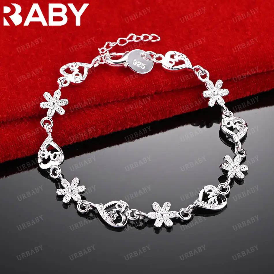URBABY 925 Sterling Silver Design Bracelets For Women Men Creativity Gifts Street All-match Party And Daily Wear