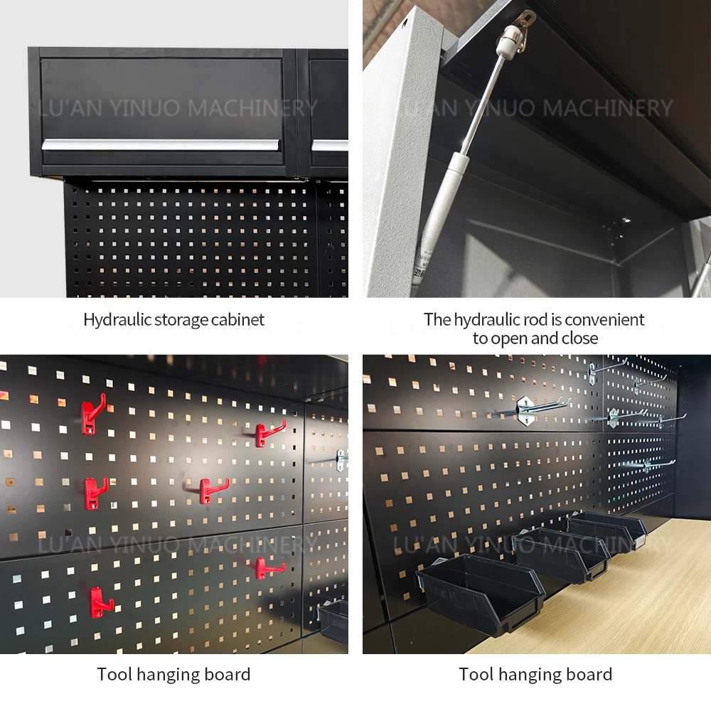 Heavy Duty Cold-Rolled Steel Garage Workbench & Tool Cabinet with Modular Anti-Theft Design OEM Customizable