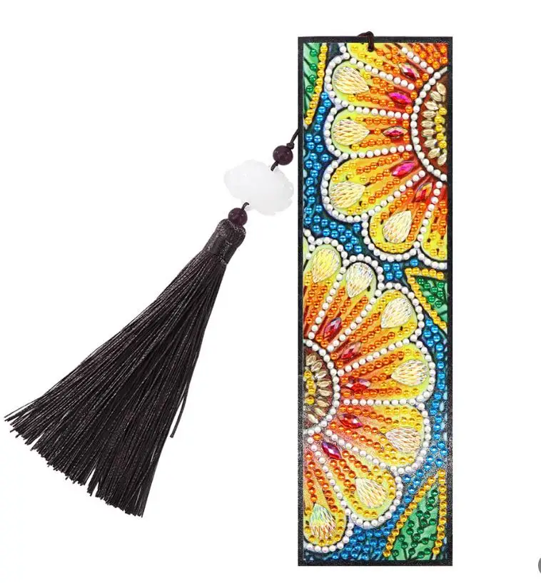 

Diamond Kit Bookmark With Tassel Pendant Party Favor 5D DIY Crystal Rhinestones Painting Arts for Thanksgiving 20pcs