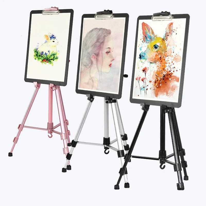 50-150CM Adjustable Portable Metal Sketch Easel Stand Foldable Travel Aluminum Alloy For Outdoor Painting Artist Art Supplies