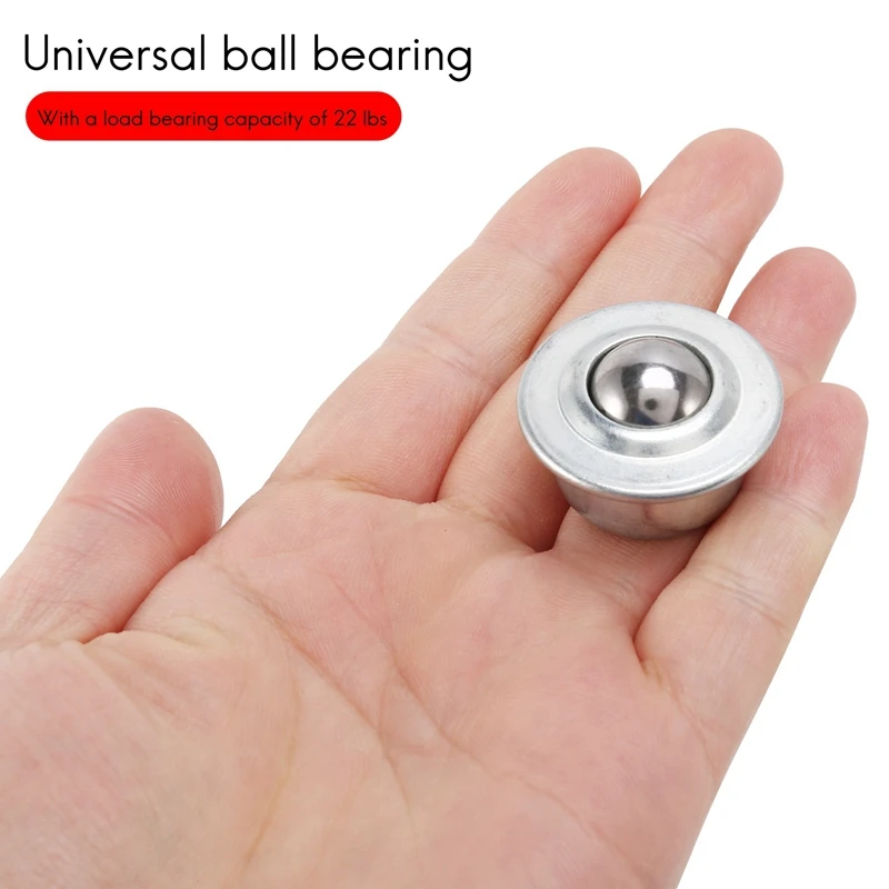 Rodilleras de rodamiento de transferencia de bolas de acero inoxidable A98E-8PCS Bola de rodillo transportador de Base Universal
