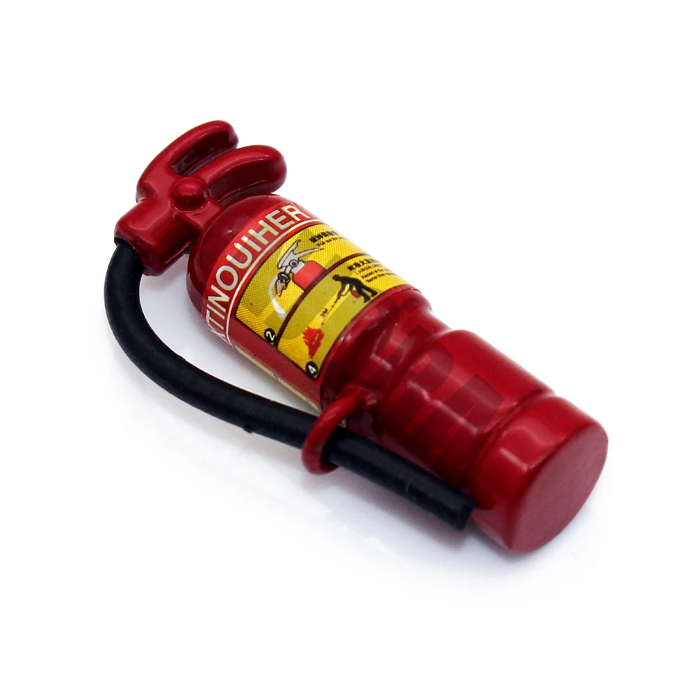 RC Rock Crawler 1:10 Accessories Metal Fire Extinguisher for Axial Wraith SCX10 90046 TRX-4 Decoration Parts