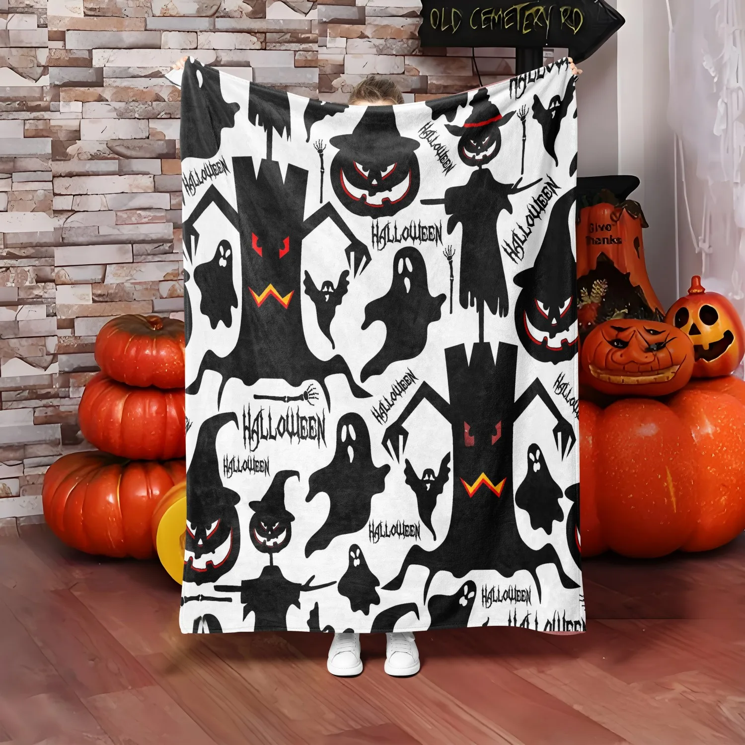 1 STÜCK Halloween-Thema Ghost Dryad Totenkopf Neues Design Überwurfdecke Allerheiligen Geschenke für Couch Bett Auto Camping Ganzjahresgebrauch