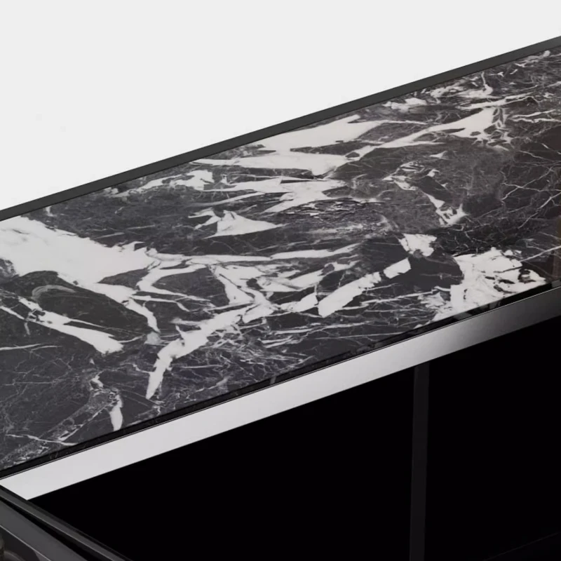 Armario de almacenamiento moderno de lujo de 200x40x90cm, armario multiusos para sala de estar de mediados de siglo, muebles de madera para hogar