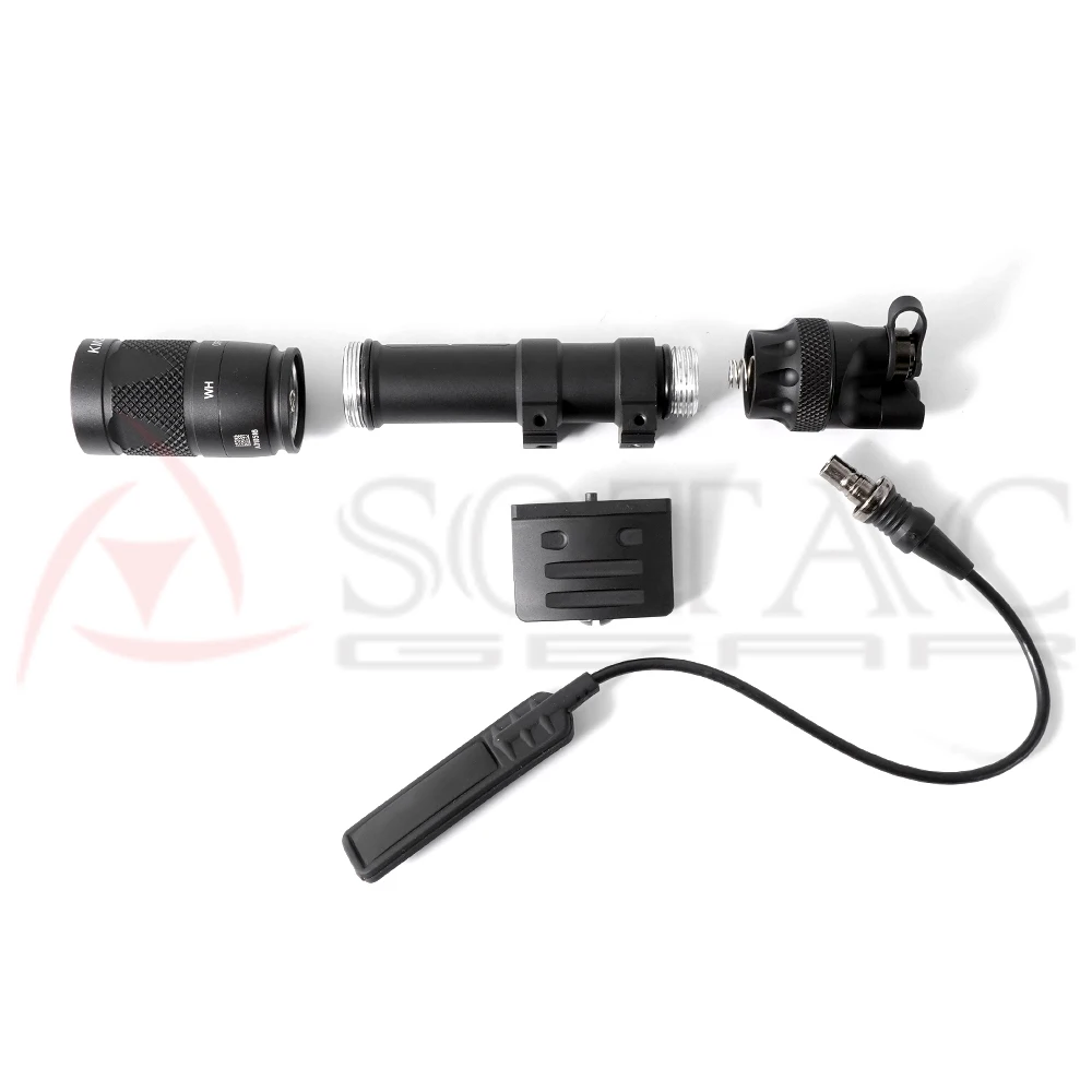 SOTAC M612V Flashlight 6-Vampire Scout Light WeaponLight IR/Strobe & Led White Light With DS07 Switch Assembly & RM45 Mount