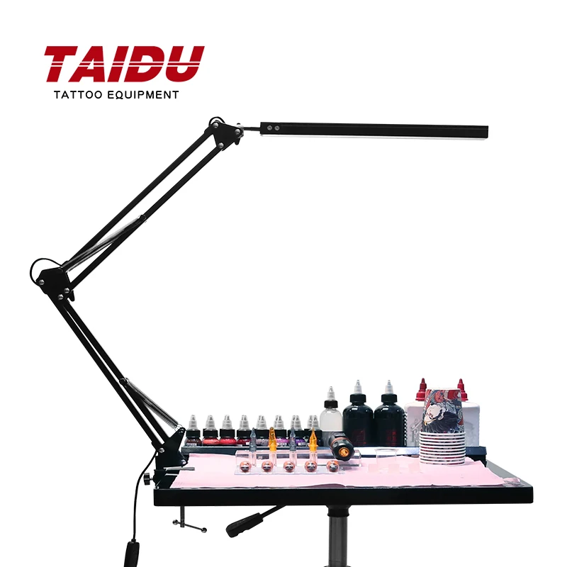 TAIDU Tattoo Adjustable Angle Led Table Lamp 12W Steel with Portable Tattoo Desk Light Led Desk Lamp Tattoo Equipment