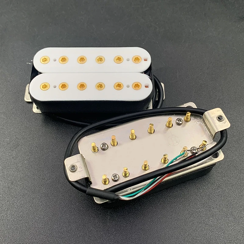 Vintage Alnico 5 Humbucker Coil Splitting Neck-7.5K/Bridge 15K Double Coil for Electric Guitar Pickup Guitar Parts Warm Sound