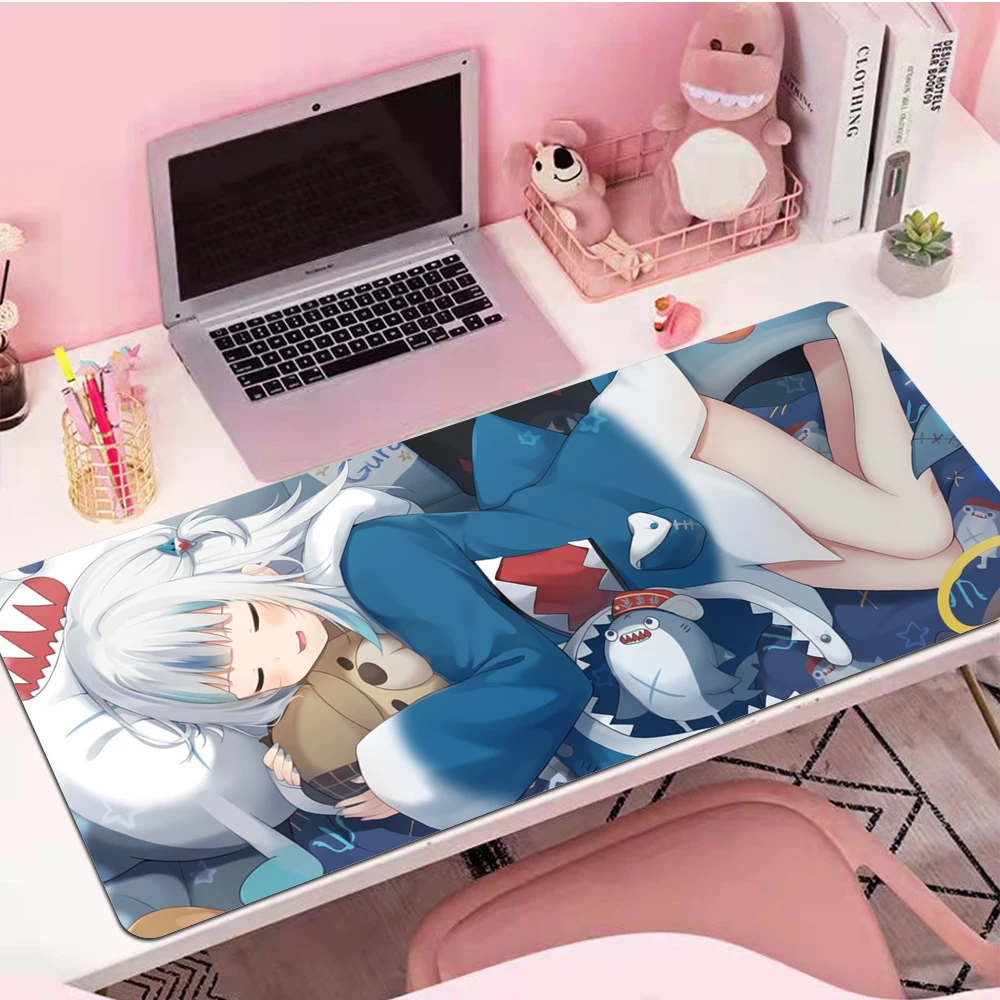 

Anime Hololive Usada Pekora Gawr Gura Large Custom Mouse Pad Size Mouse Pad Keyboard Deak Mat for Cs Go LOL 400x900mm