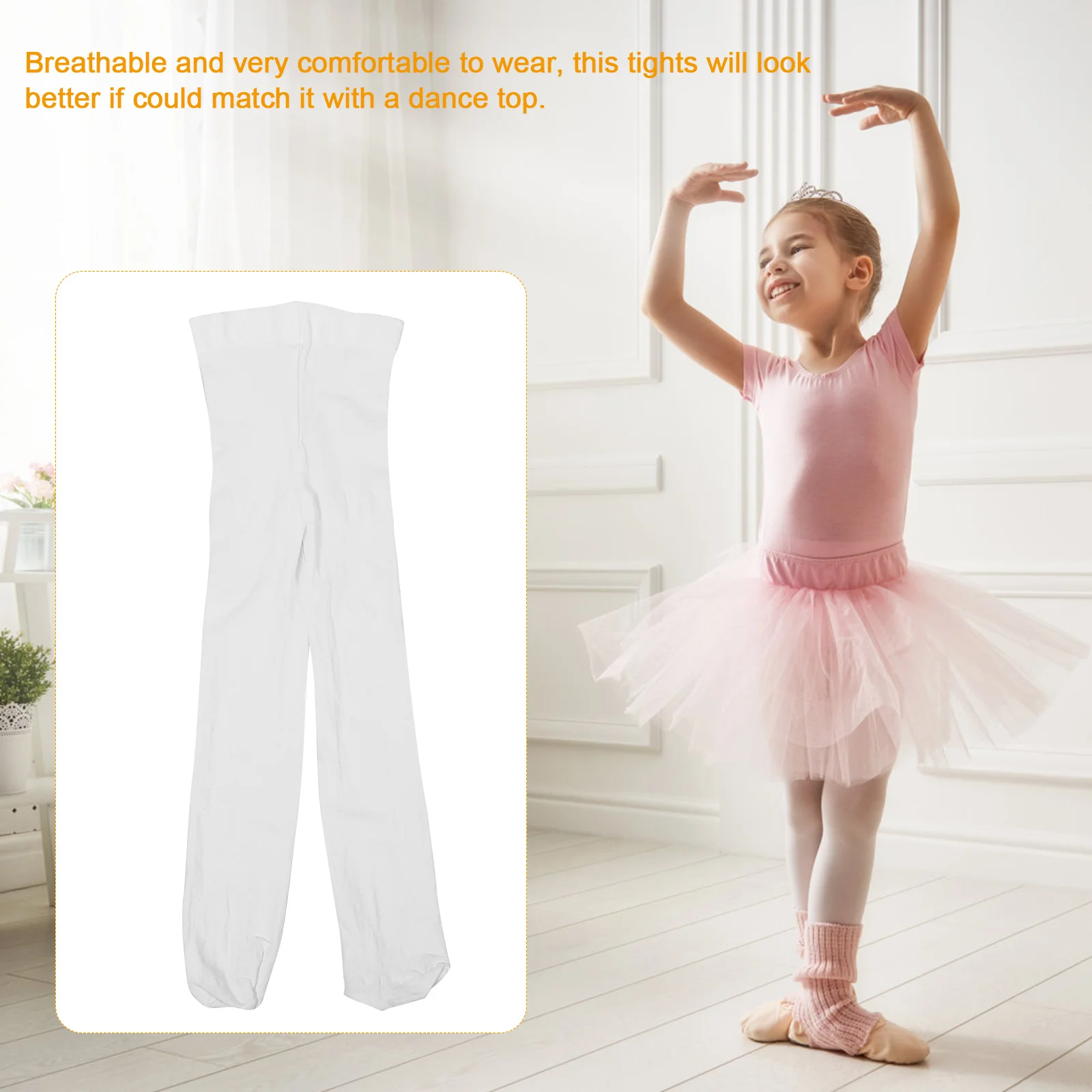

2Pairs Comfortable Ballet Dance Tights for Girls Women Soft Stretchable Long Wearing Performance Tights Ideal for Class Practice