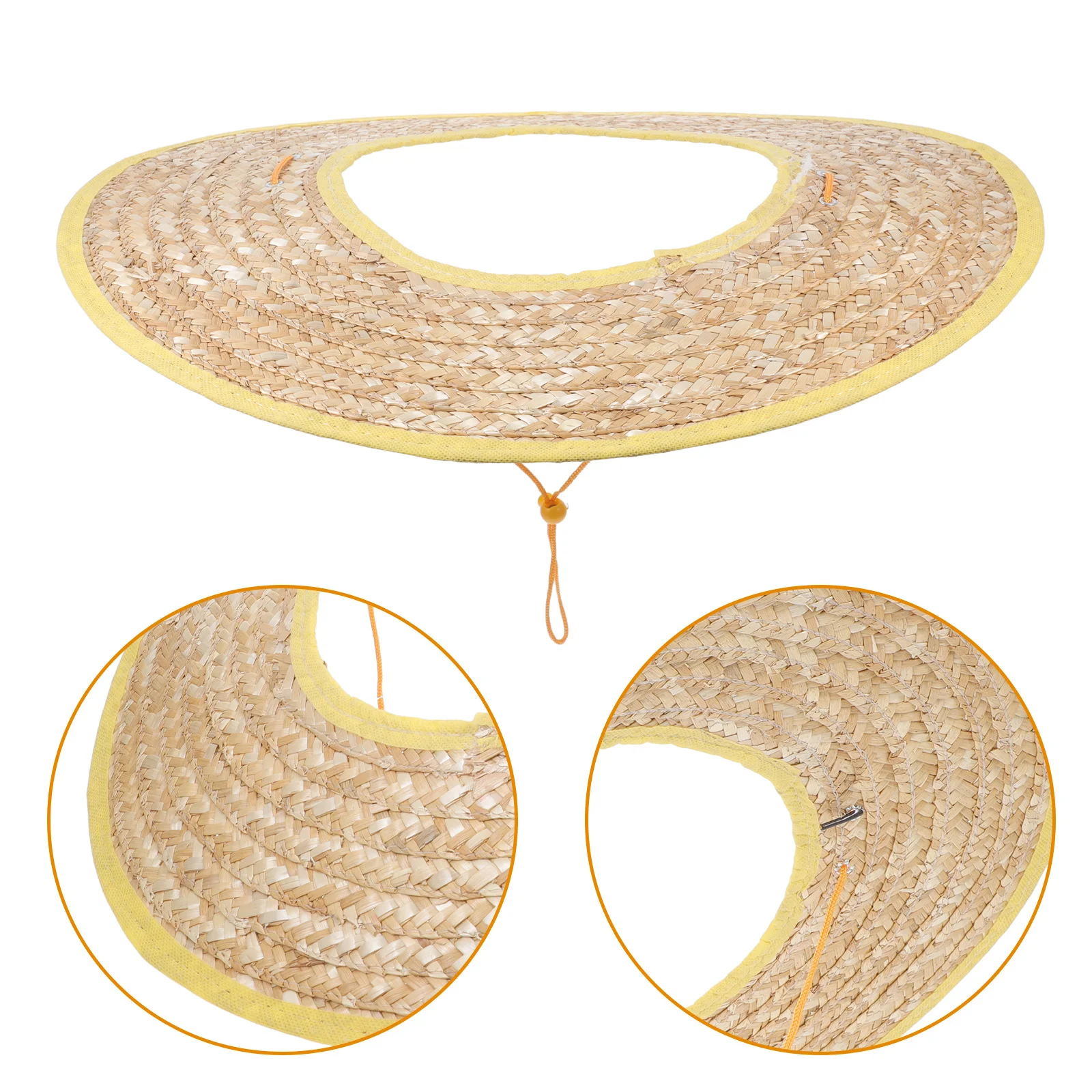 2 Pcs Sun Visor Sunshade for Hard Hat Work Shades Outdoor Straw Construction