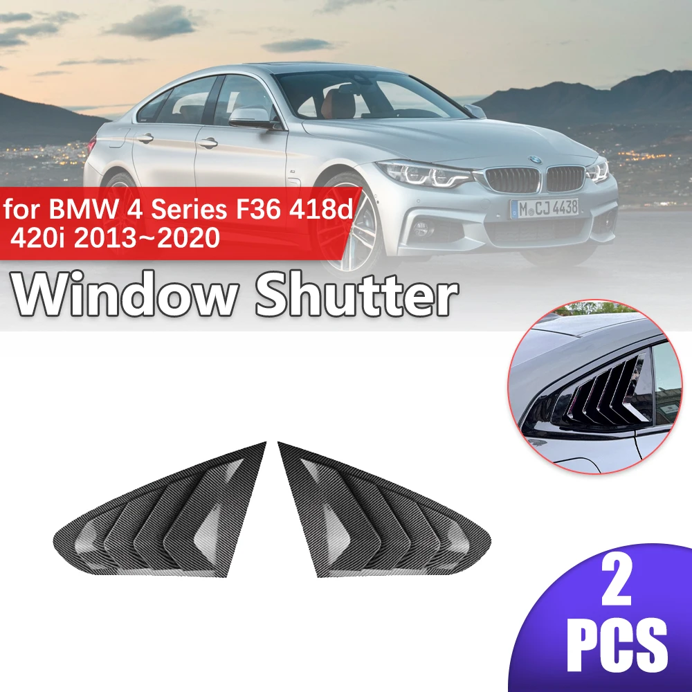 

Car Shutter for BMW 4 Series F36 418d 420i 2013~2020 Rear Side Window ABS Louvers Racing Style Triangular Sticker Accessories