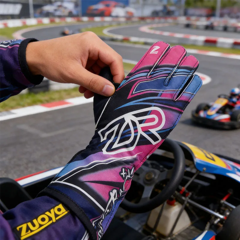 

Перчатки с индивидуальным дизайном, длинными внешними швами, силиконовым противоскользящим покрытием, легкие, износостойкие, для мужчин и женщин, для внедорожных гонок на картинге