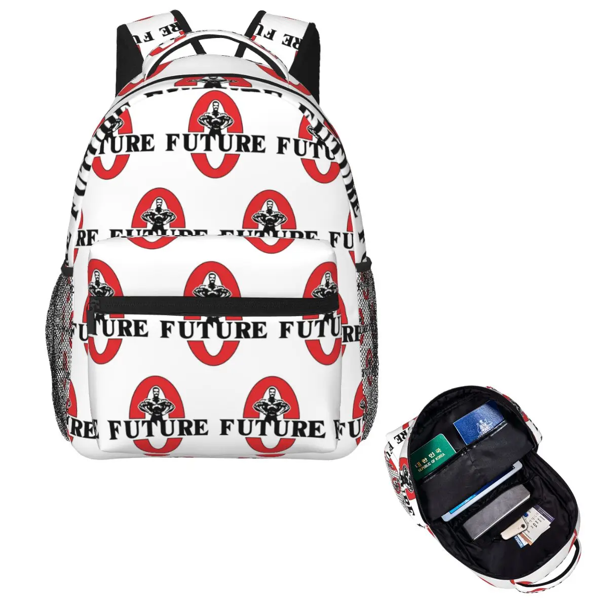 Future Mr Olympia Motivations Student Backpack School Bag Hiking Travel Daypack for Boys Girls Fashion Bookbag Shoulder Bags