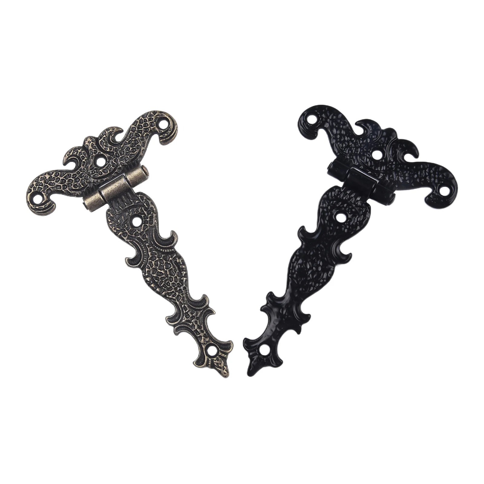 4 Pcs Bronze Zinc Alloy Hinge Furniture Fittings Butt Hinges Antique Wooden Box Decorative Hinge Repair Kit Furniture For Home