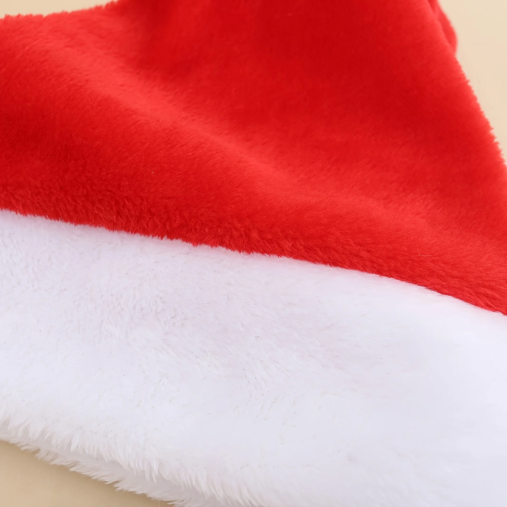 Personalized Christmas Santa Hat Custom Name Embroidery Red White Plush Xmas Cap Holiday Party Photo Prop New Year Gift - view 6