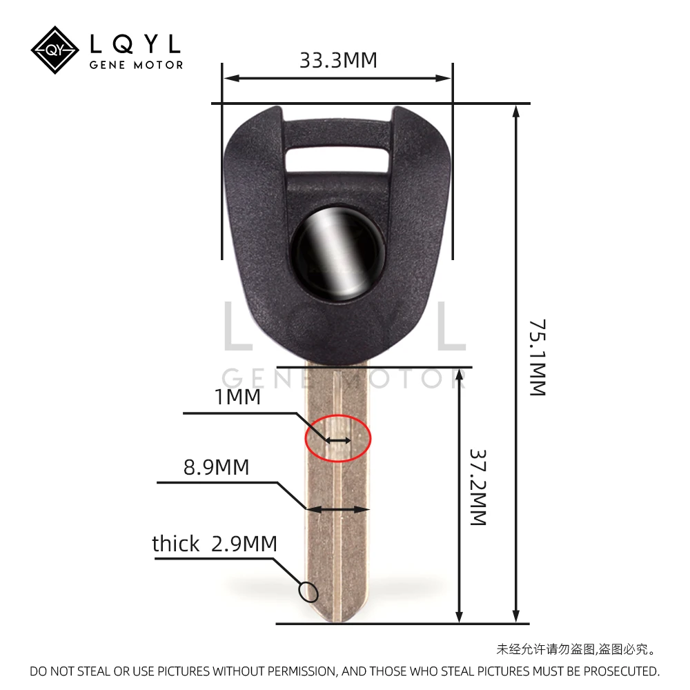 LQYL New Blank Key Motorcycle Replace Uncut Keys For HONDA CBR600RR CBR1000RR CB650F CB500X VFR800 CBR1000 NC700 NC750 X CBR250