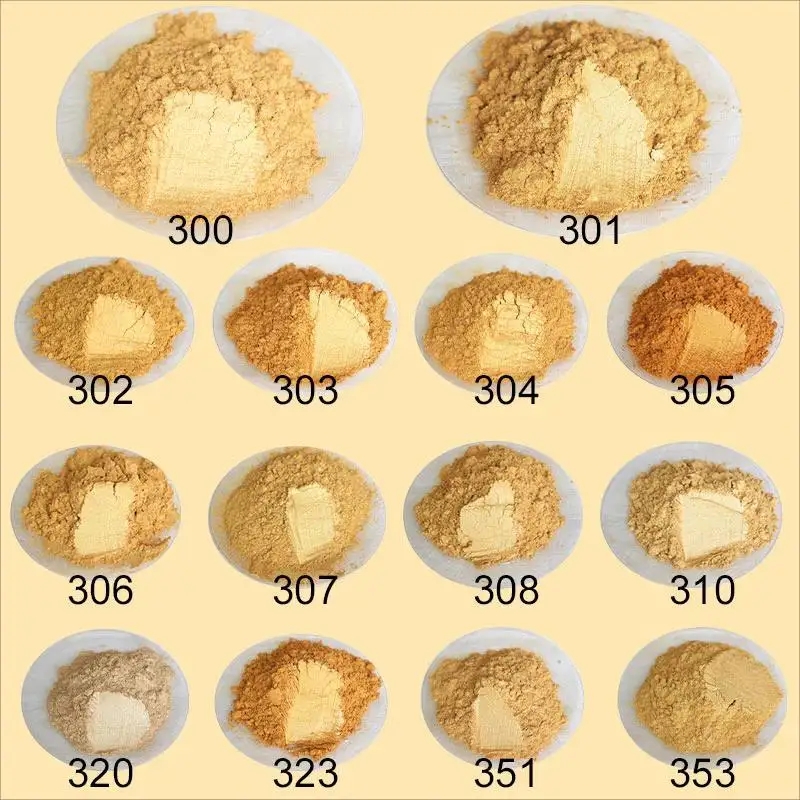 10/50/100g Gold Pearl Pigment Mica Powder Gold Paint for Art Crafts Automotive Cosmetics Ceramic Powder Coating Epoxy Pigment