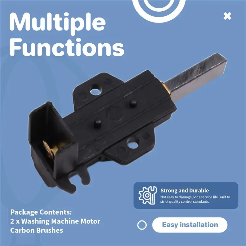 A38T-For WW80J5555FX 8KG SPIN 1400 Washing Machine Motor Carbon Brushes WW80J5555DW X 2Pcs