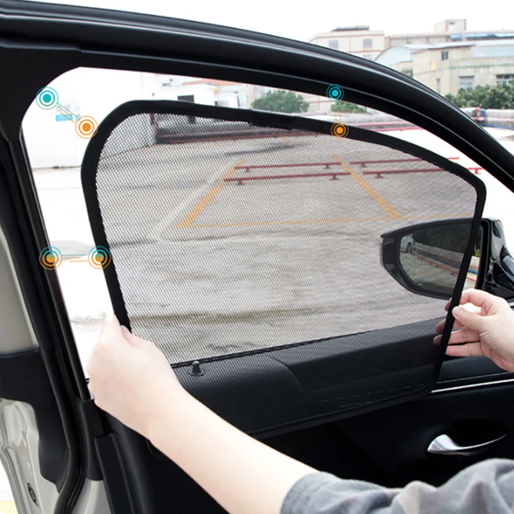 for-toyota-rav4-2026-2027-uv-protection-heat-insulation-foldable-magnetic-mesh-sunshade-curtain-sun-visor-for-car-rear-side