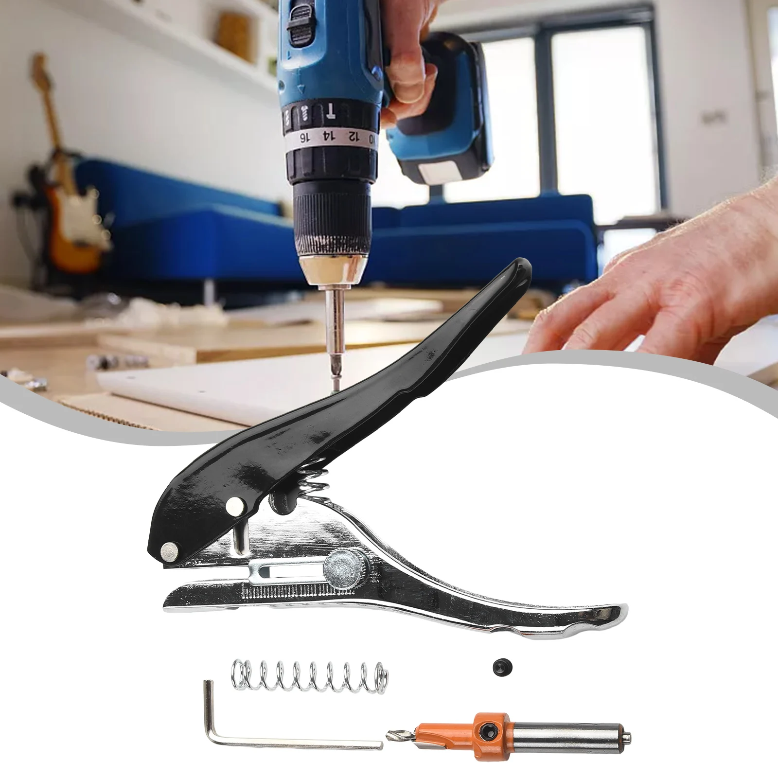 Ajustável Hole Punch Set para PVC Sealing Strip, Countersink Drill, Ferramenta de Carpintaria, 125mm, 4.92 '\', 2pcs por conjunto