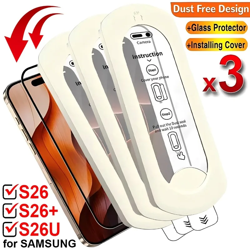 

1/2/3Pcs Tempered Glass Screen Protectors with Easy Installation Kit for Samsung Galaxy S26 S26Plus S26Ultra Shatterproof Films