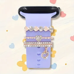 1 Set Love Crystal Alloy Watch Band Ornament Decoration Ring For Watch Accessories 38mm, 40mm, 41mm, 42mm, 44mm, 45mm, Wear It