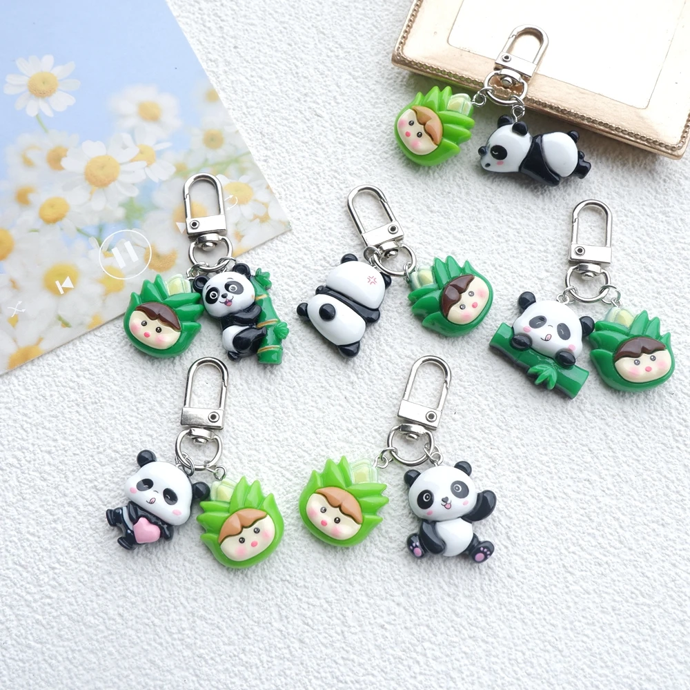 سلسلة مفاتيح باندا لطيفة ، حقيبة مجوهرات يدوية الصنع ، هدايا ذاتية الصنع ، 1 #1