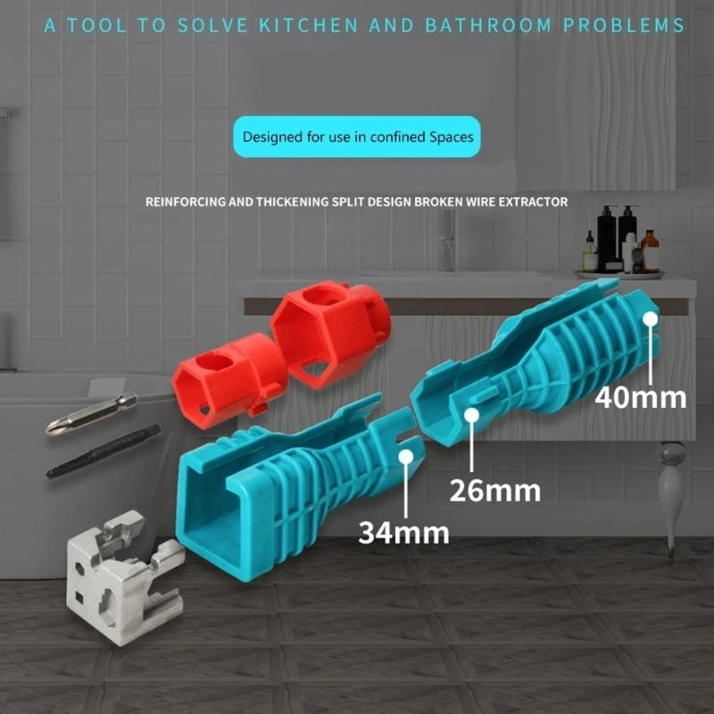 

24 In 1 Multifunctional Basin Faucet Sink Wrench for Efficient Plumbing Repairs