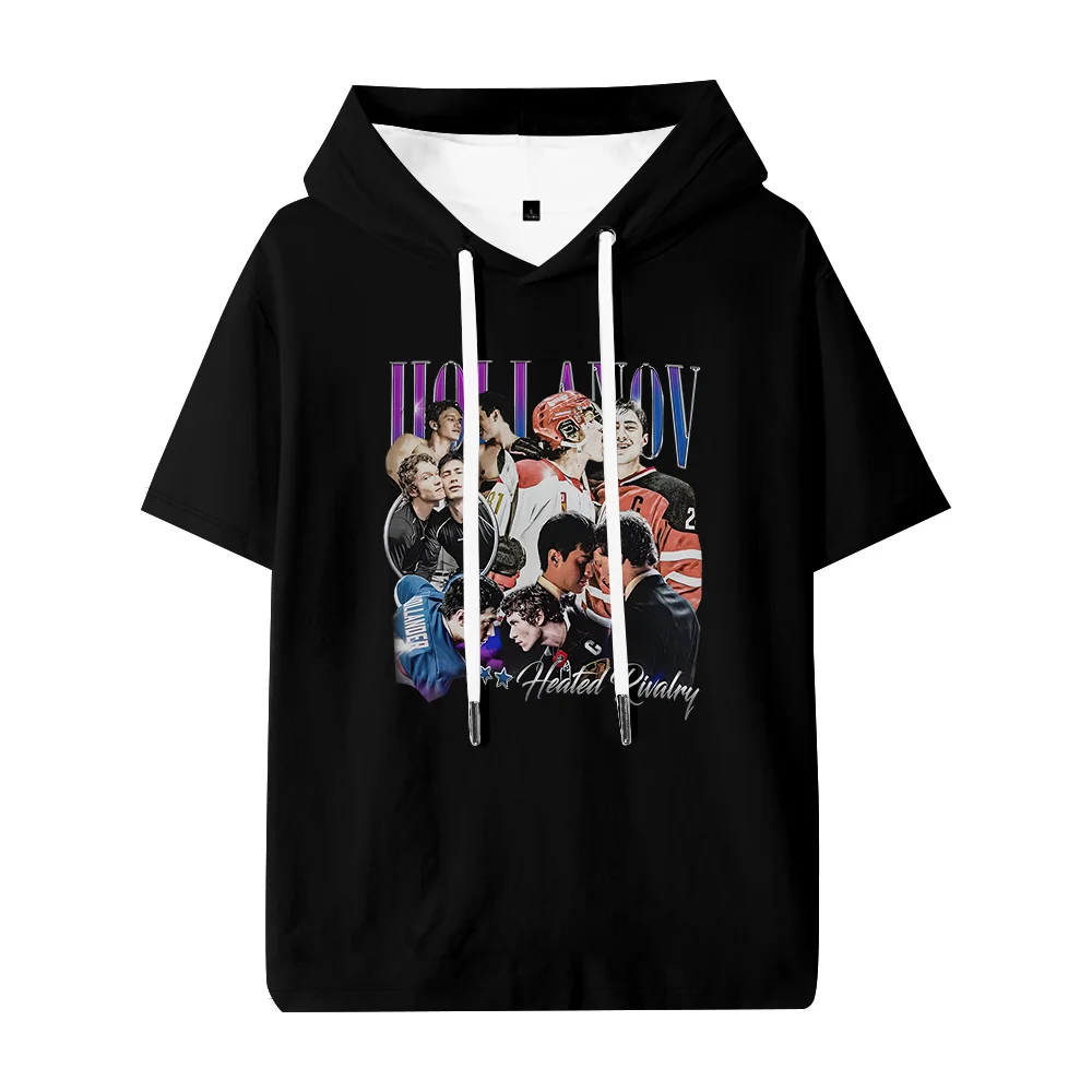 Heated Rivalry Shane Hollander‌ Ilya Rozanov Hollanov Hooded T-shirt Unisex Tee Crewneck Short Sleeve Casual Streetwear Tops