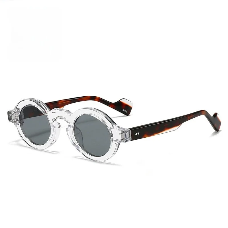 البروفيسور Belight البصرية شكل دائري خمر الرجعية خلات الرجال النساء بارد أزياء النظارات الشمسية العصرية مع القضية