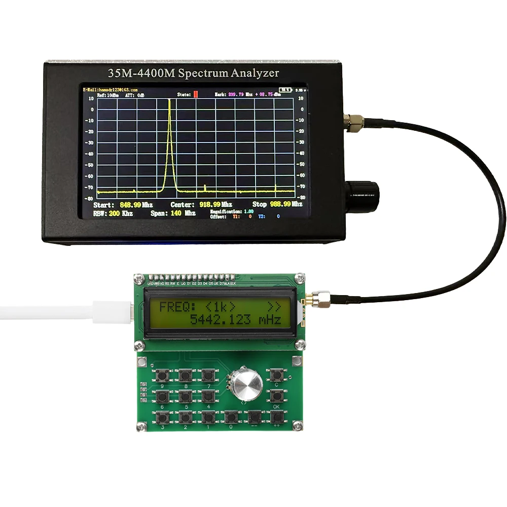 DC 4.5V-5.5V 35MHz-4400MHz RF Signal Generator Adf4351 ariable-Frequency Oscillator Signal Generator Signal Source Module