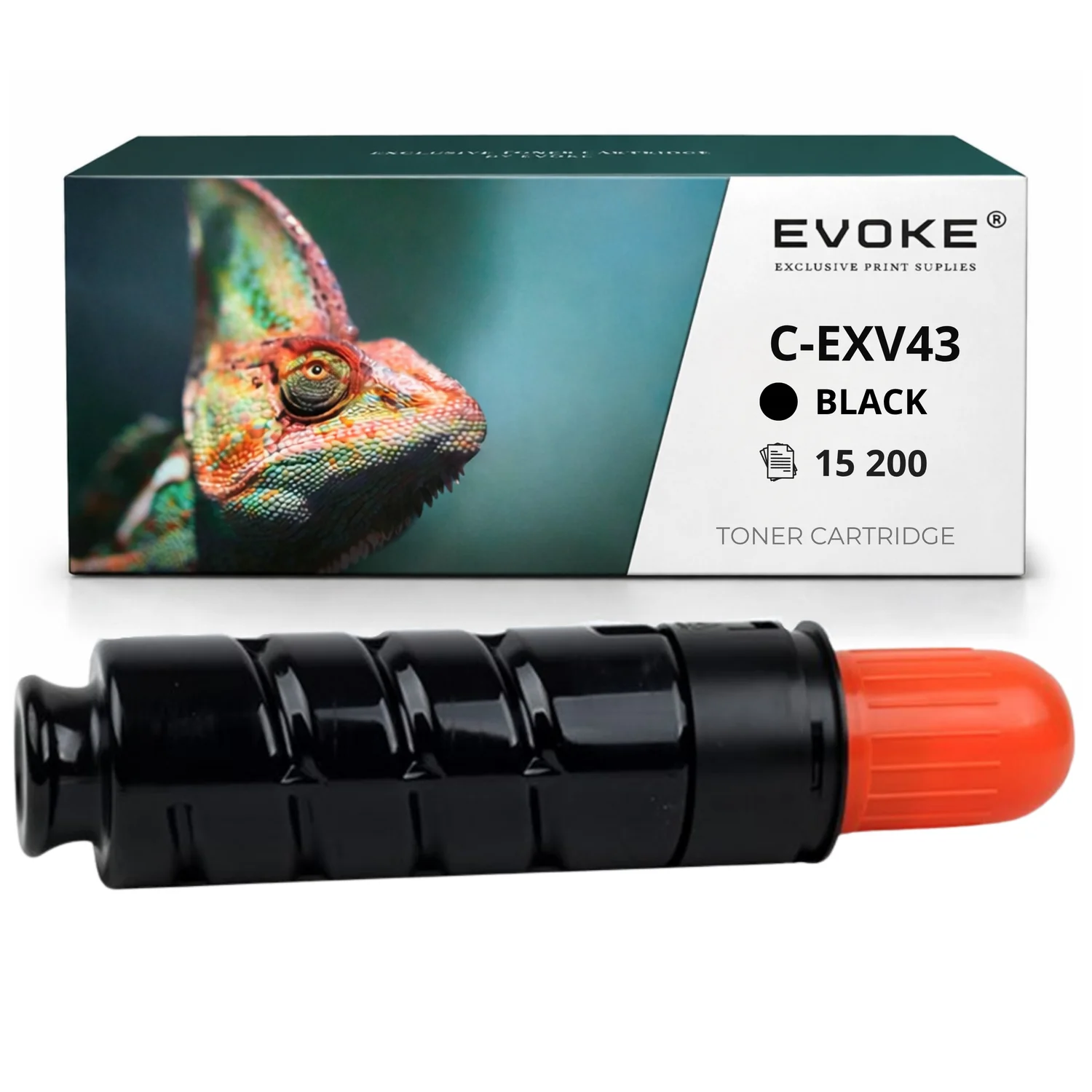Evoke Compatibele Toner voor Canon C-Exv43 Cexv43 Cexv43Z Zwart 15200 Pagina's Ir 400I/400 if 500I/500 if