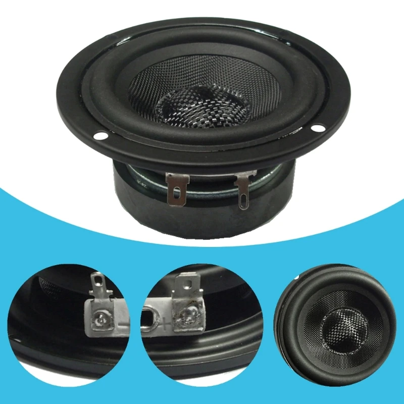 Bass Kuat 4.5 inci 4OHM 30W Speaker Hifi Subwoofer Kerucut Fiberglass Tahan Air
