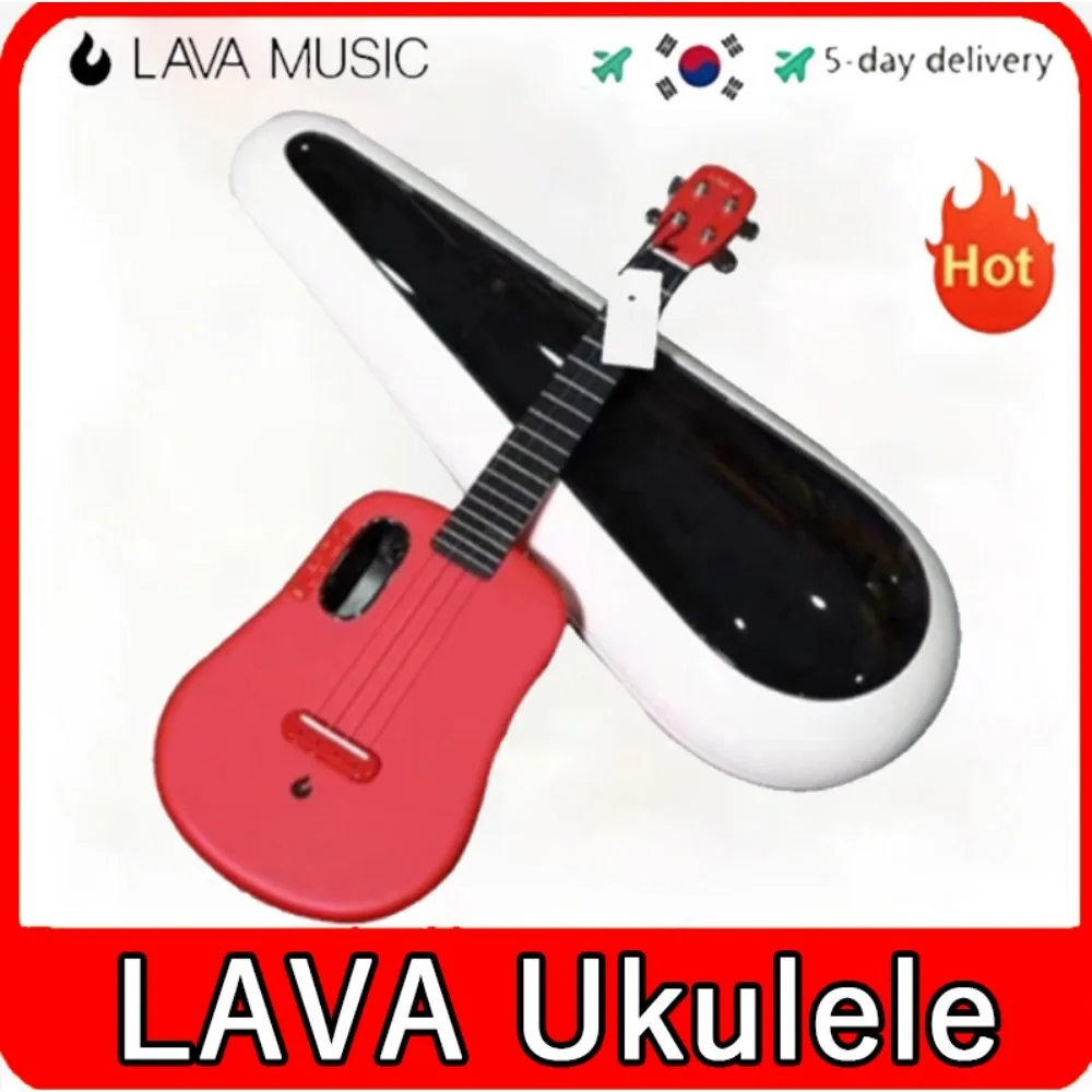 

LAVA U Carbon Fiber Ukulele with Effects Concert Travel Ukulele with Case Pick and Charging Cable (FreeBoost, Sparkle 23-inch)