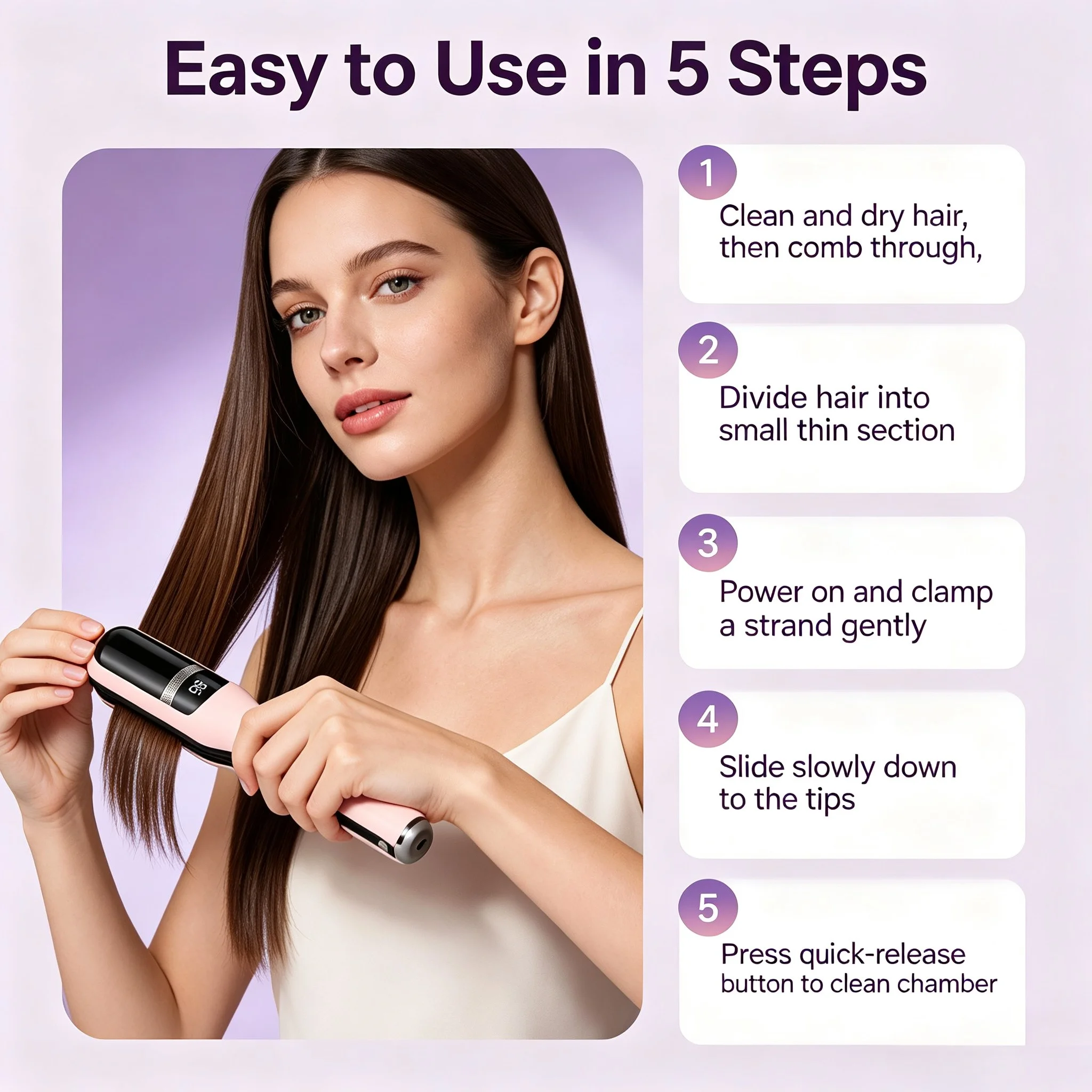Automatic Split End Remover Hair Trimmer Professional Cordless Dry Damaged Brittle Hair Cutting Anti Frizz Repair Styling Tool