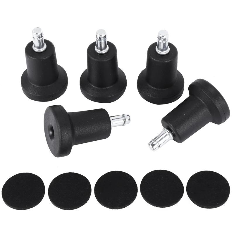 High Profile Bell Glides Replacement For Office Chair Without Wheels & Bar Stool, Fixed Stationary Caster Glide, 5-Pack