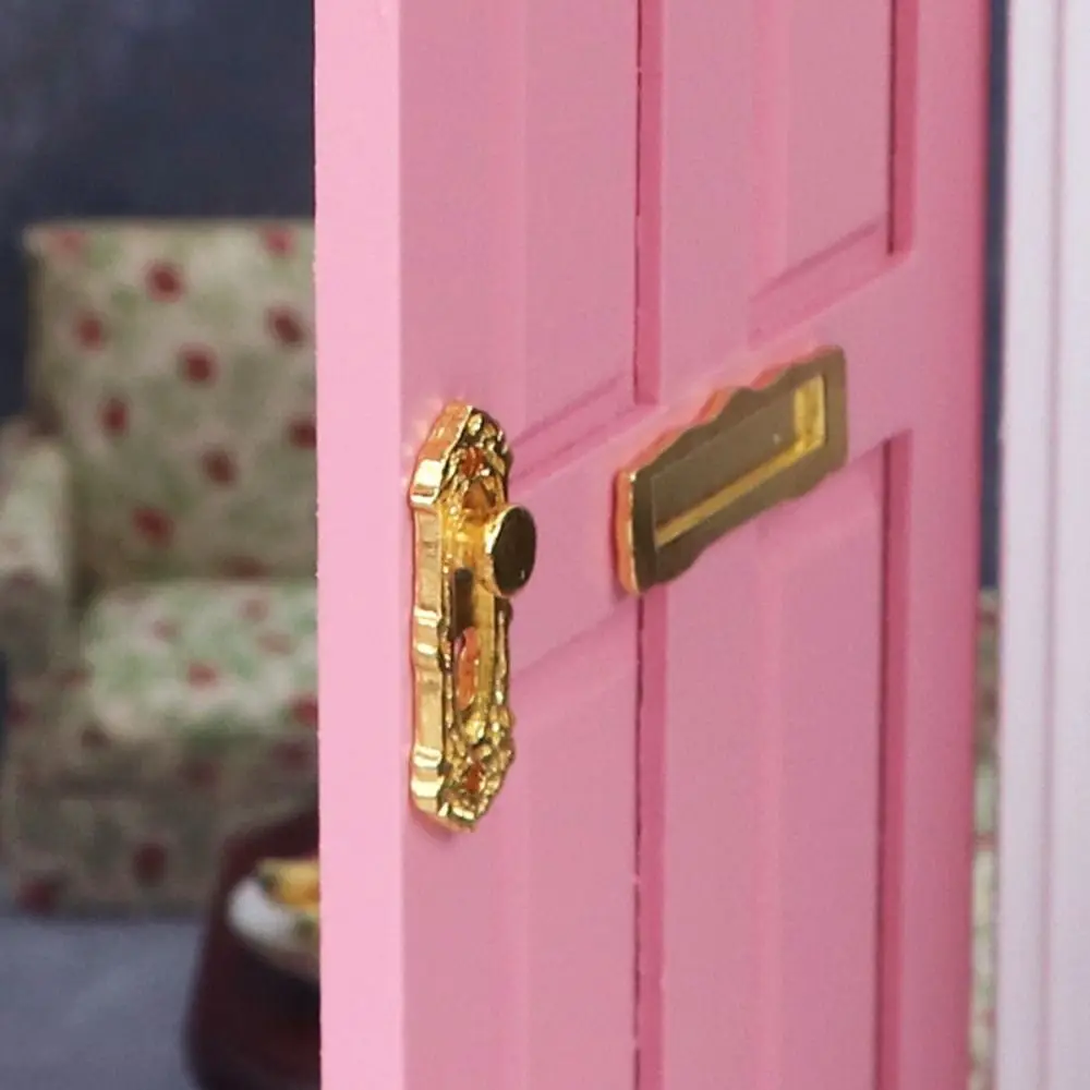 Trendy Miniature 1:12 Dollhouse Metal Door Knocker DIY Shooting Props Gift House Furniture Accessories Children