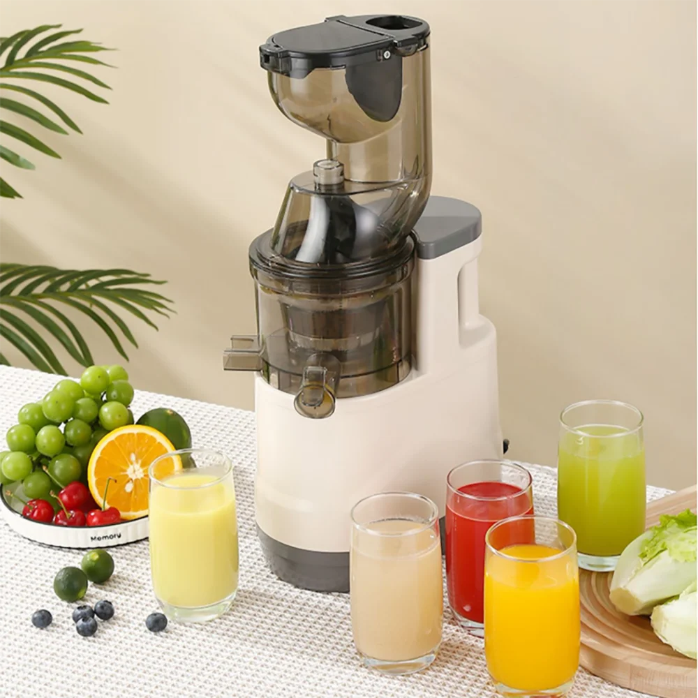 220V Large Caliber Slow Cut Free Juicer Electric Fruit and Vegetable Juice Residue Separation Filter Spiral Juice Machine